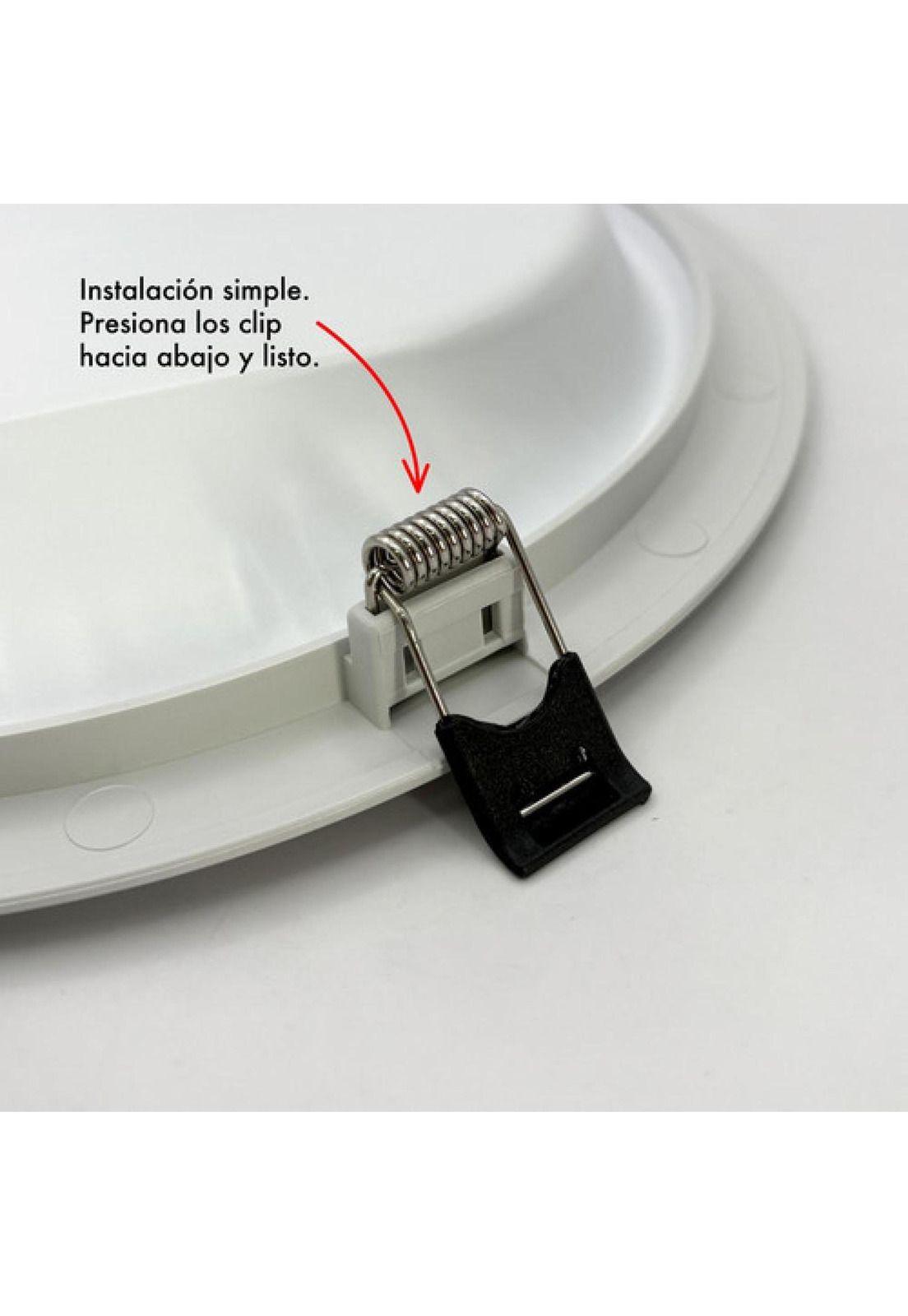 Pack 10 Panel Led Foco Plafón Backlight Emb Redond 18w 6500k Blanco-4