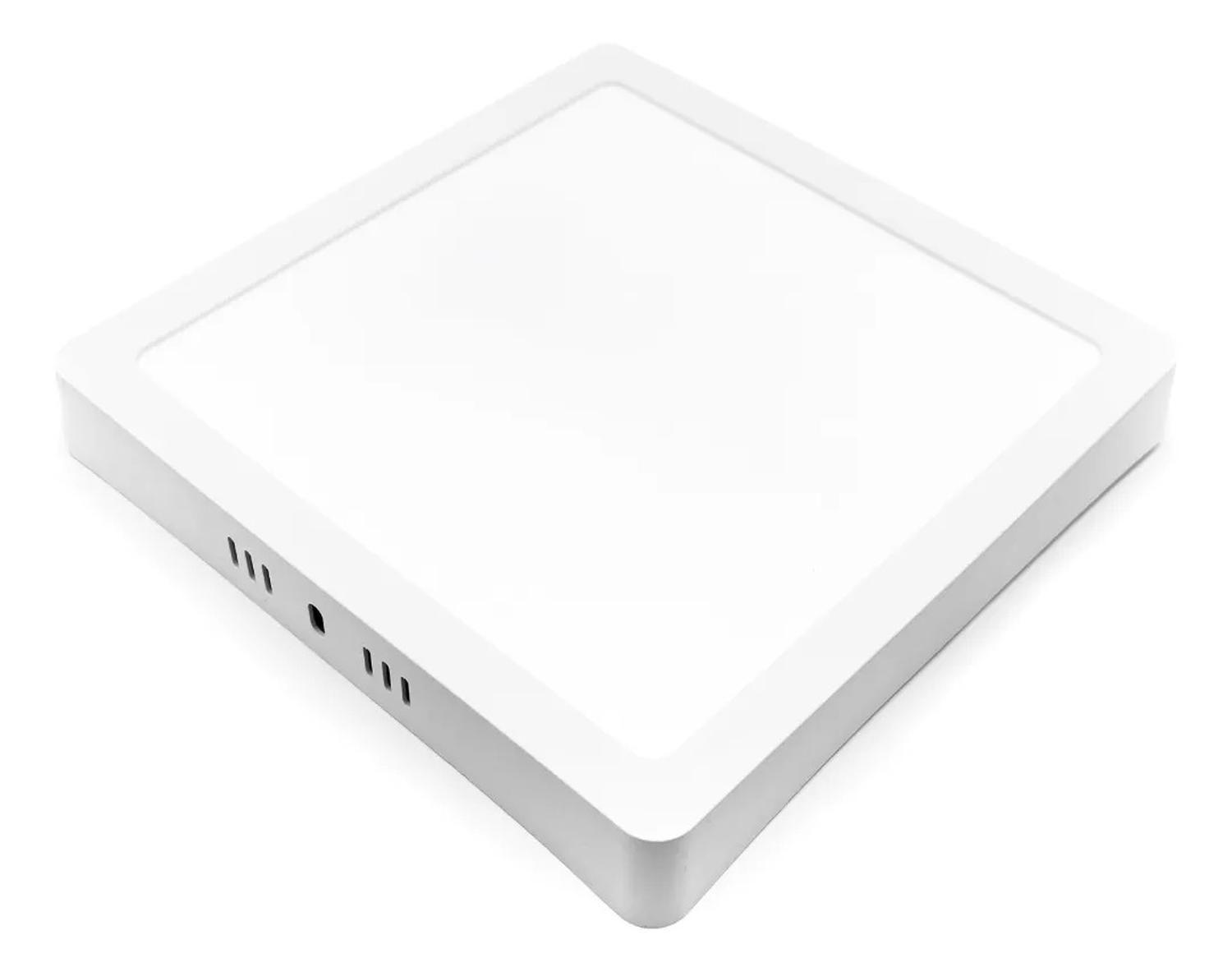 Pack 4 Panel Led Foco Plafón Backlite Sob Cuadrado 18w 6500k Blanco-2