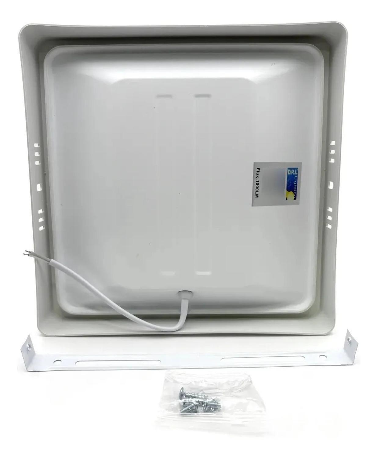 Pack 4 Panel Led Foco Plafón Backlite Sob Cuadrado 18w 6500k Blanco-4
