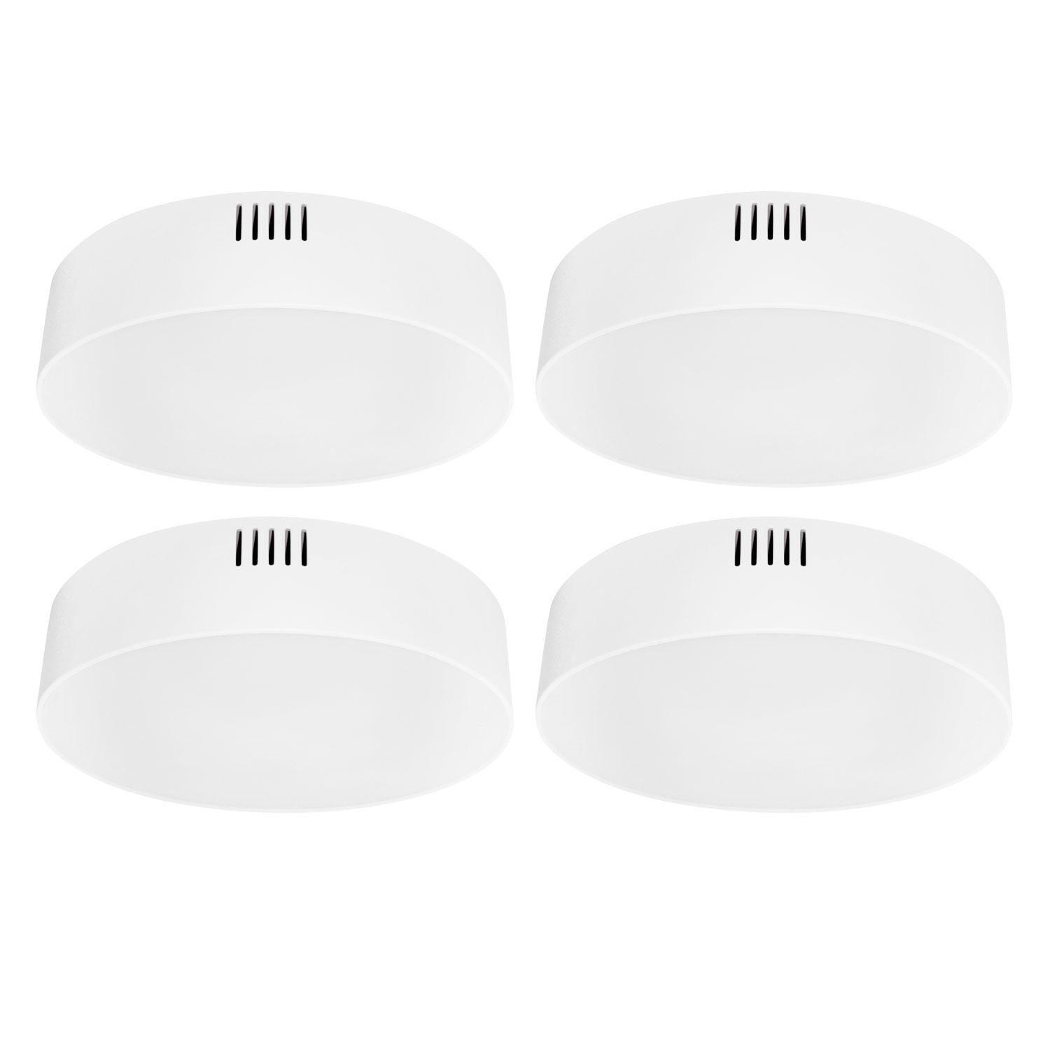 Pack 4 Plafon Panel Led Redondo Sob Itd Decorativo 22w 6000k-6