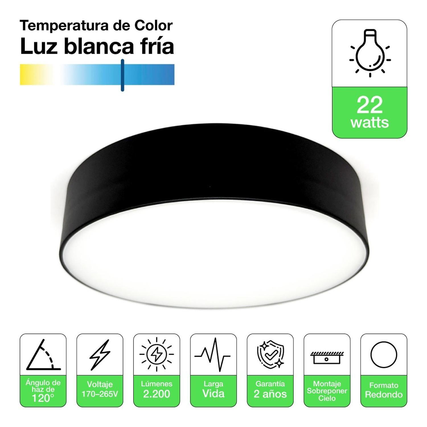 Pack 4 Plafon Panel Led Redondo Sob Itd Decorativo 22w 6000k-0