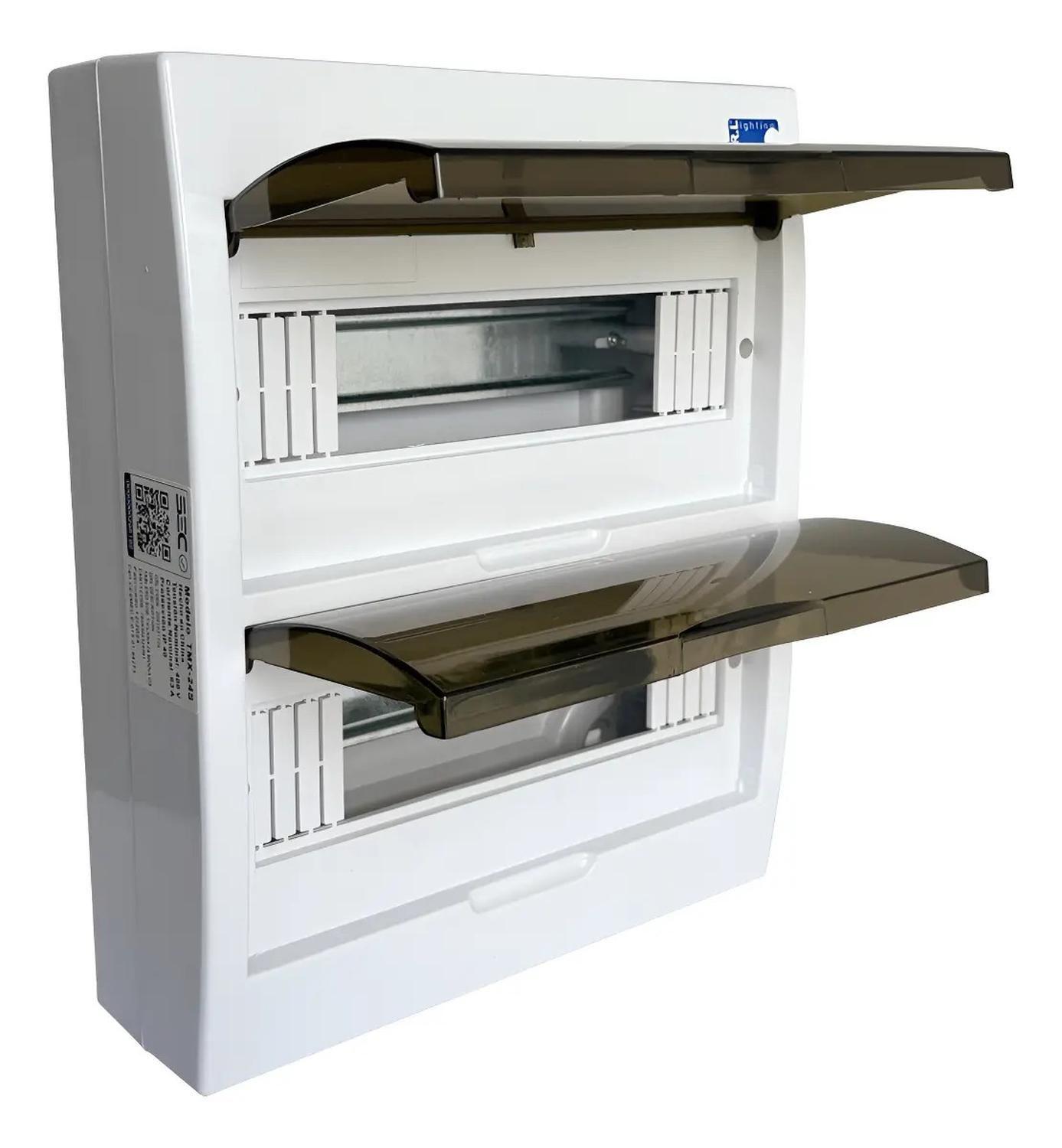 Tablero Eléctrico Sobreponer Drl 24 Modulos Tapa Clara Sec-0