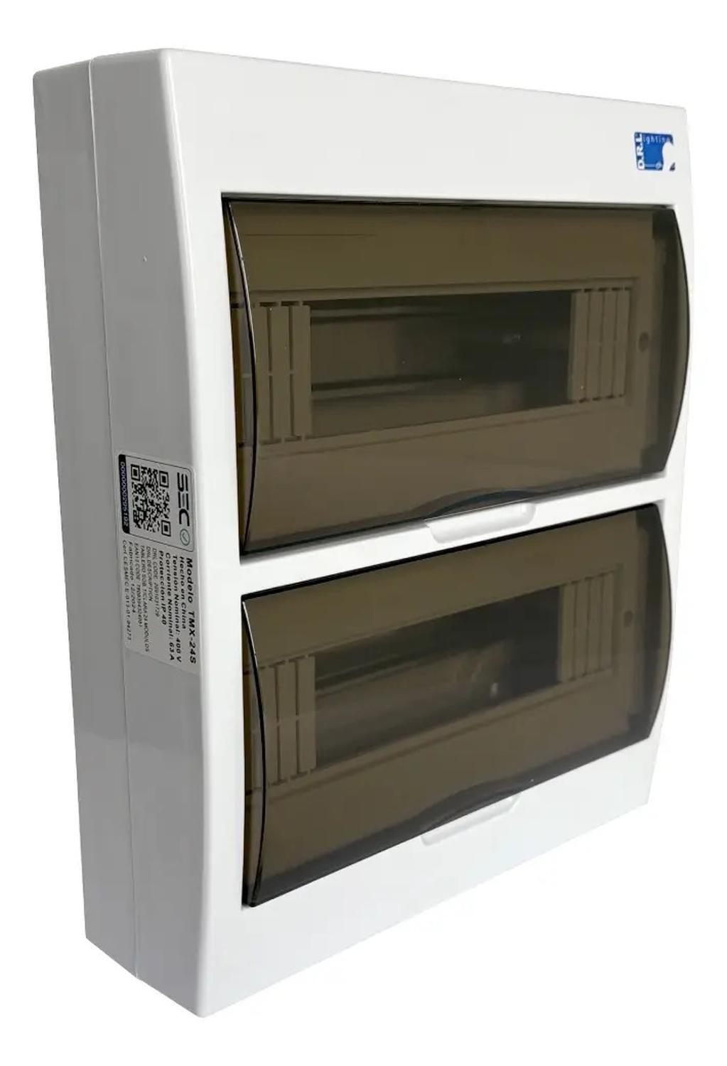 Tablero Eléctrico Sobreponer Drl 24 Modulos Tapa Clara Sec-2