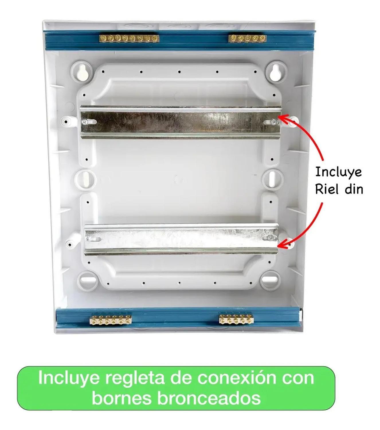Tablero Eléctrico Sobreponer Drl 24 Modulos Tapa Clara Sec-4