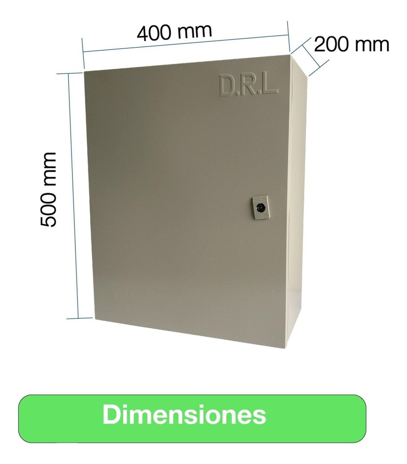 Tablero Gabinete Metálico 2 Puertas Drl 500x400x200mm Ip65-2