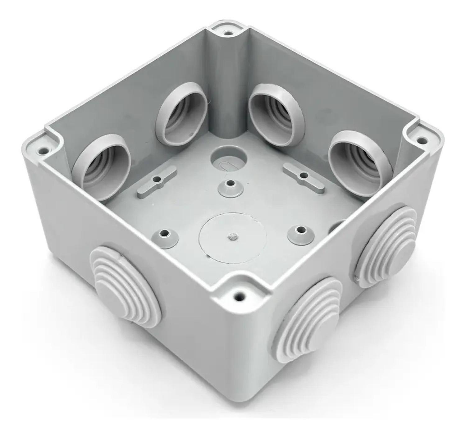 Pack 6 Caja Estanca Derivación Ip40 100x100x70mm Conos Sec Gris-2