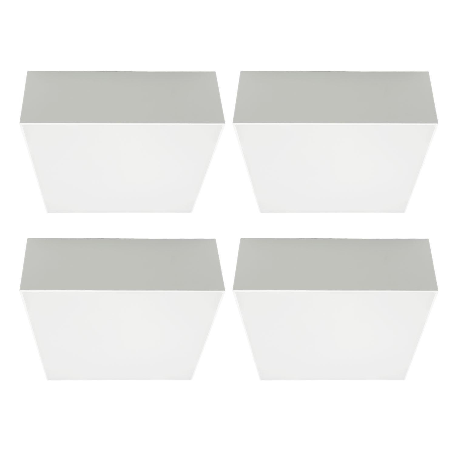 Pack 4 Plafon Panel Led Cuad Sob Itd Decorativo 12w 6000k-6