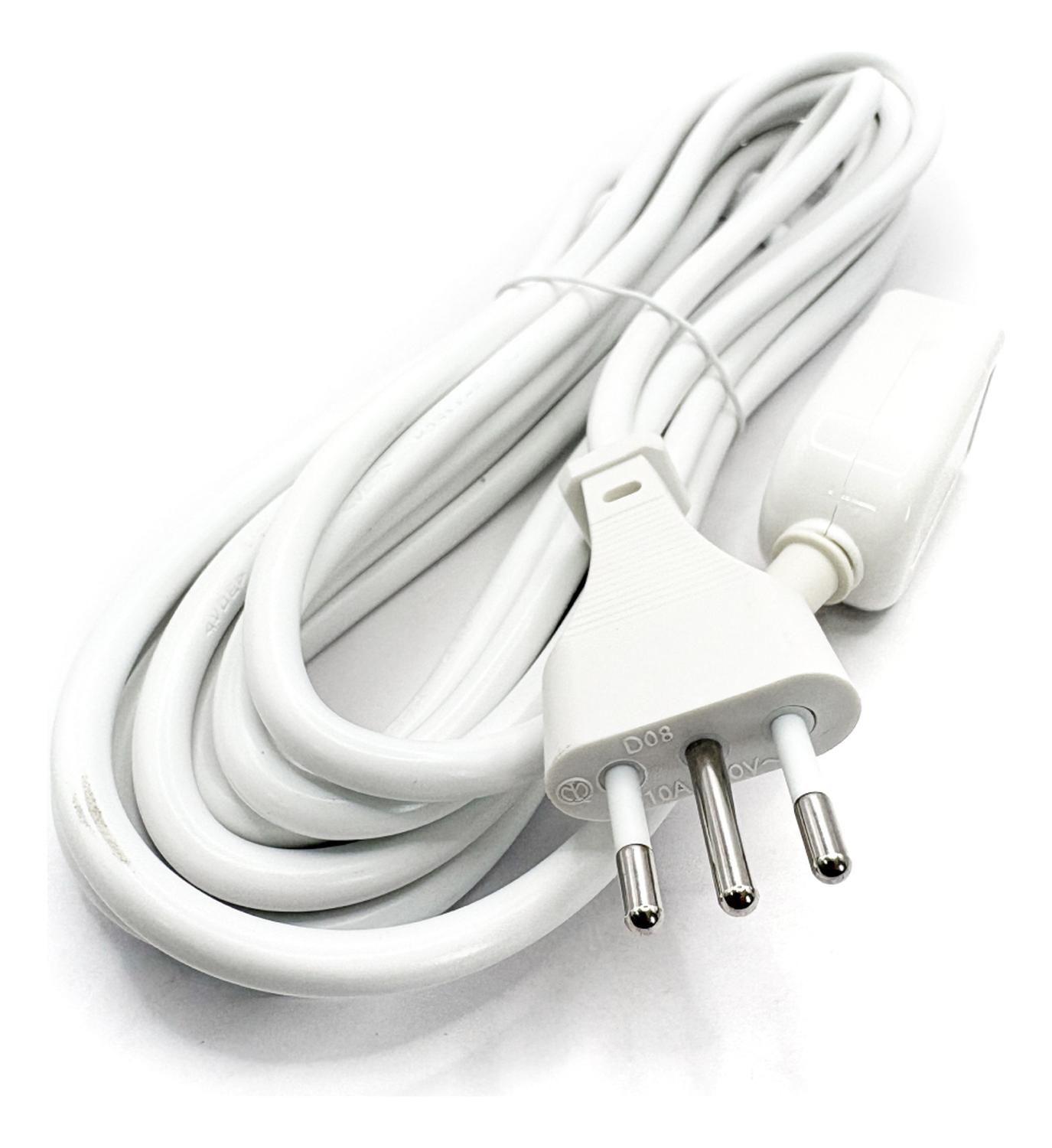Alargador Extension 5m 10a Macho/hembra 250v Certificado Blanco-3