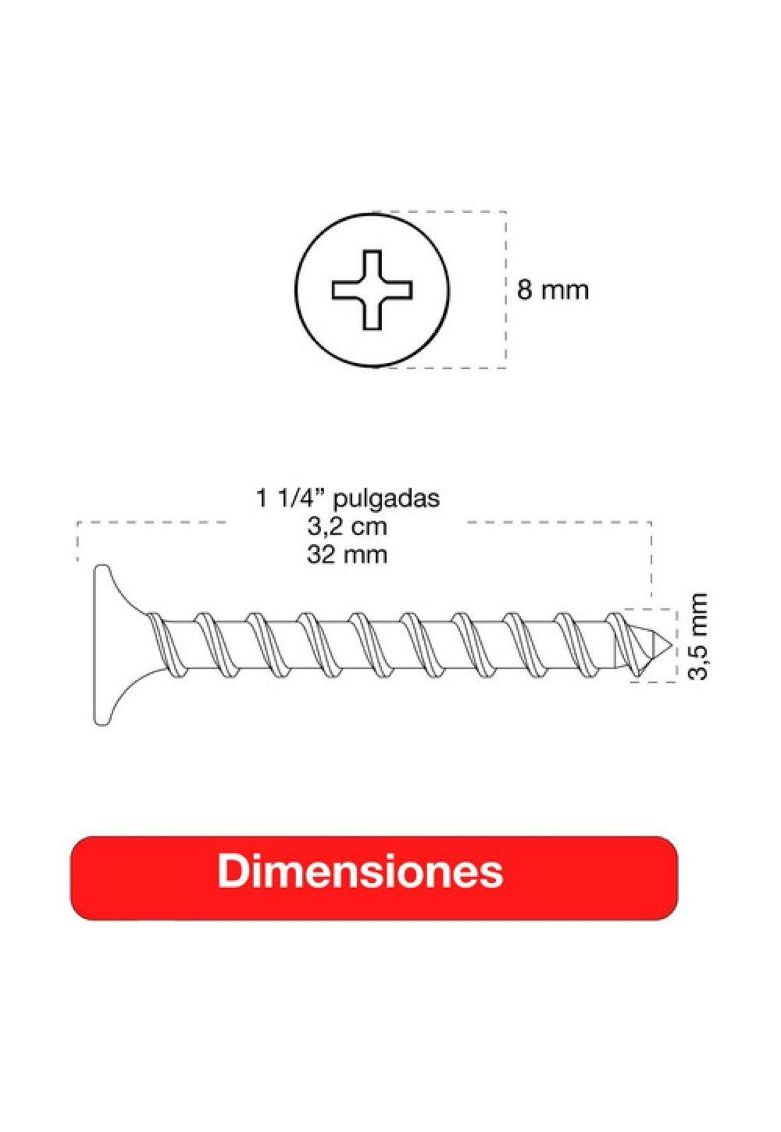 5 Caja Tornillo Volcanit Wisefix P/fina Zincado 6x1 1/4 500u-4