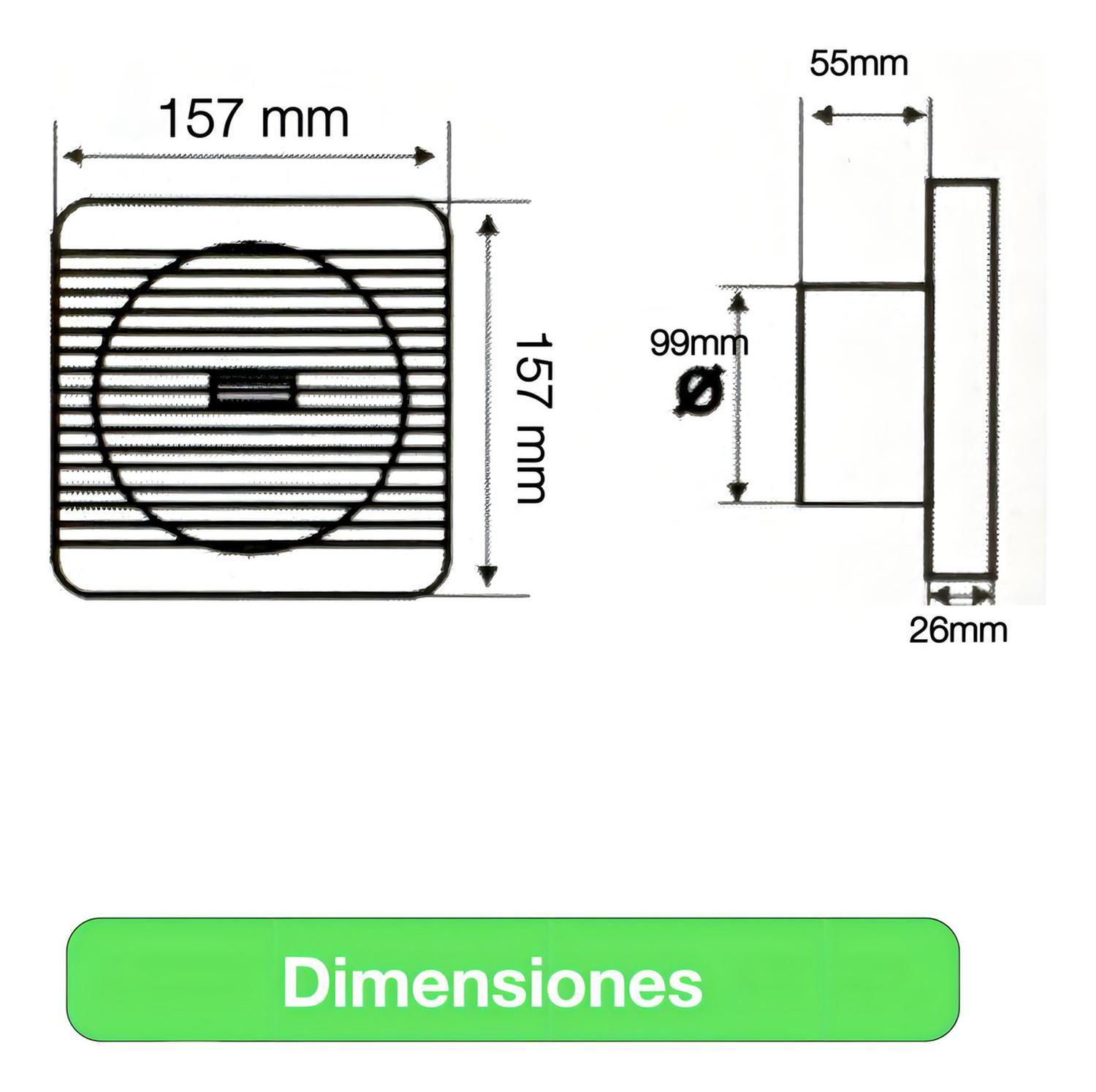 Extractor Ventilador Aire Baño Cocina 4 Pulgada Certificado Color Blanco-5