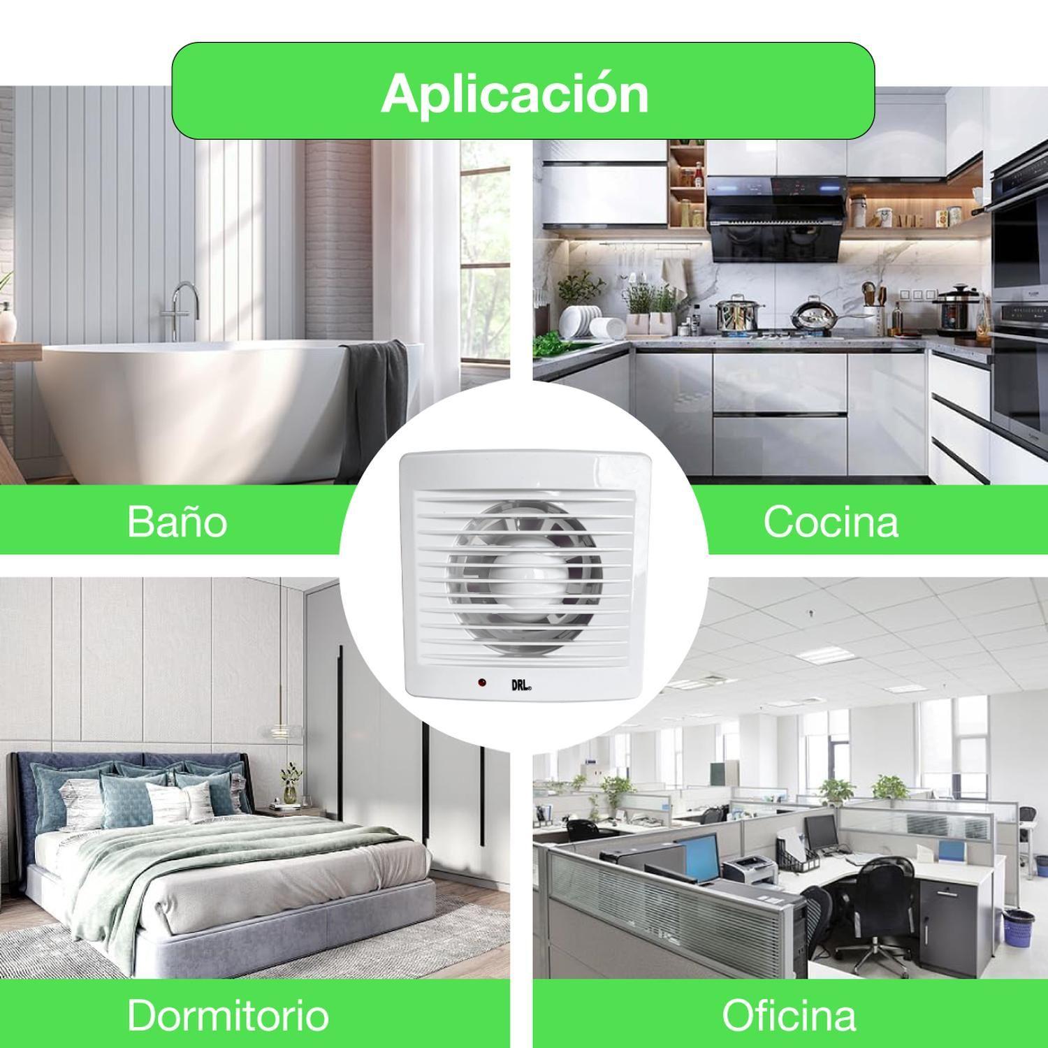Extractor Ventilador Aire Baño Cocina 4 Pulgada Certificado Color Blanco-8