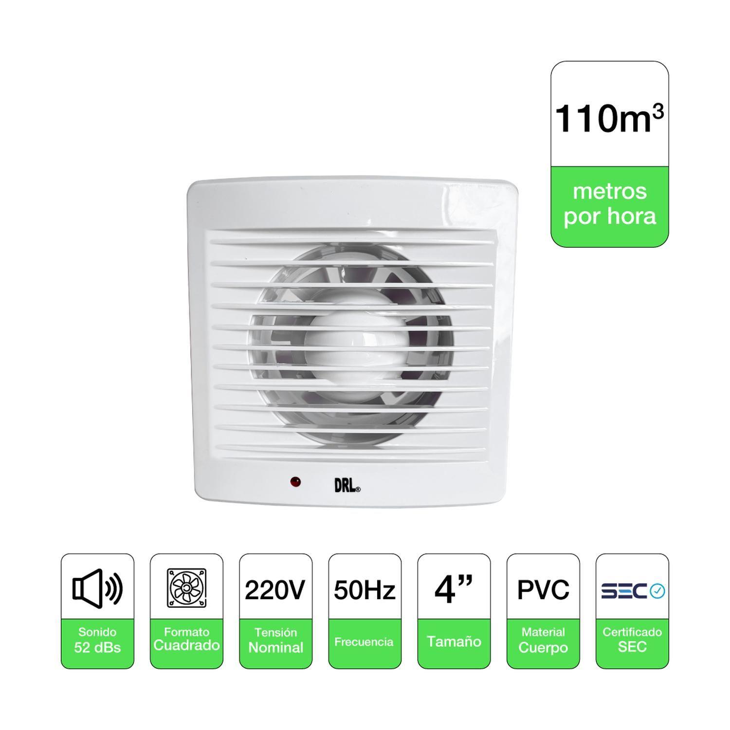 Extractor Ventilador Aire Baño Cocina 4 Pulgada Certificado Color Blanco-1