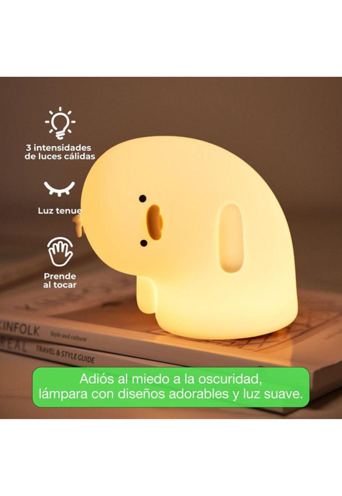Lámpara Nocturna Espantacuco Recargable Led Pato Cálida+rgb-5