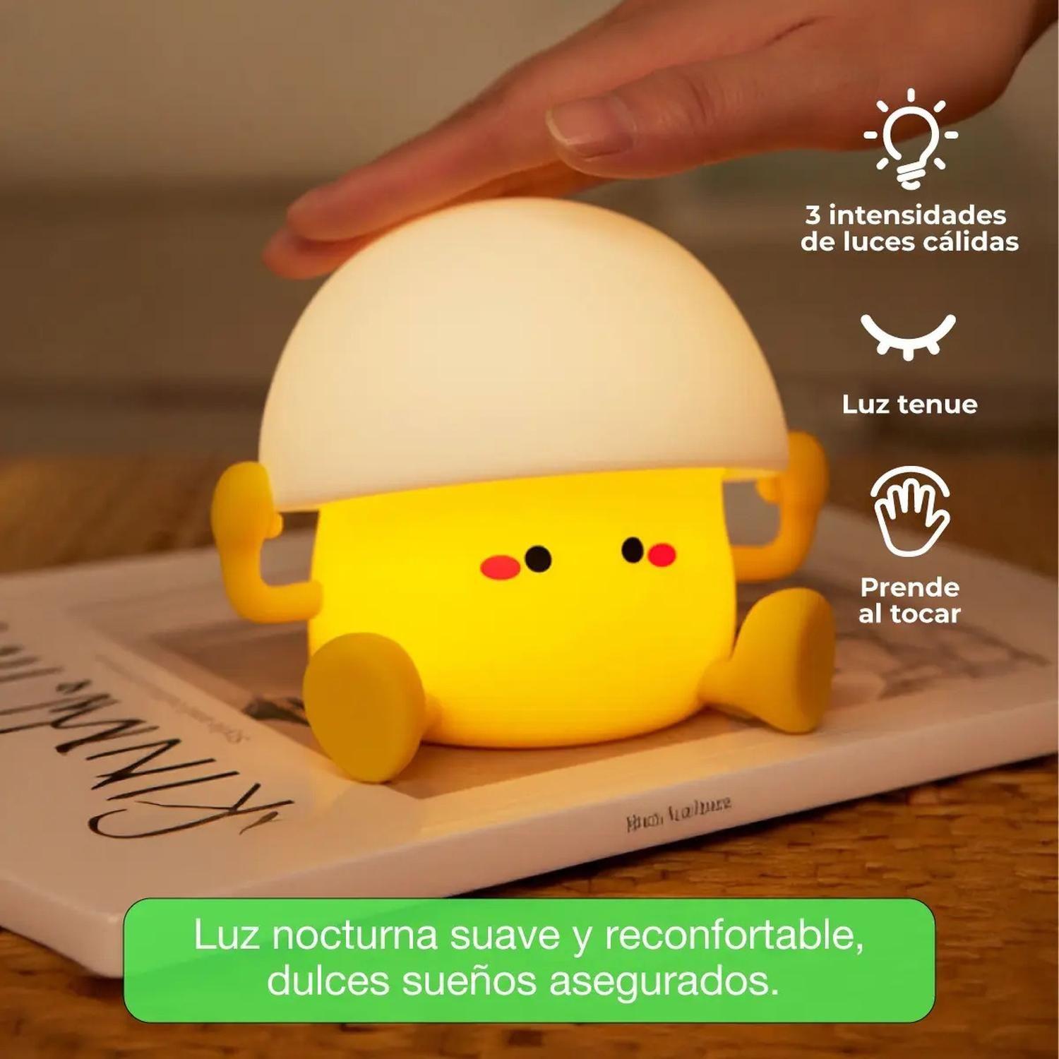 Lámpara Led Recargable Espanta Cuco Para Bebé Niños Rgb Usb  Cerdita Pato-2