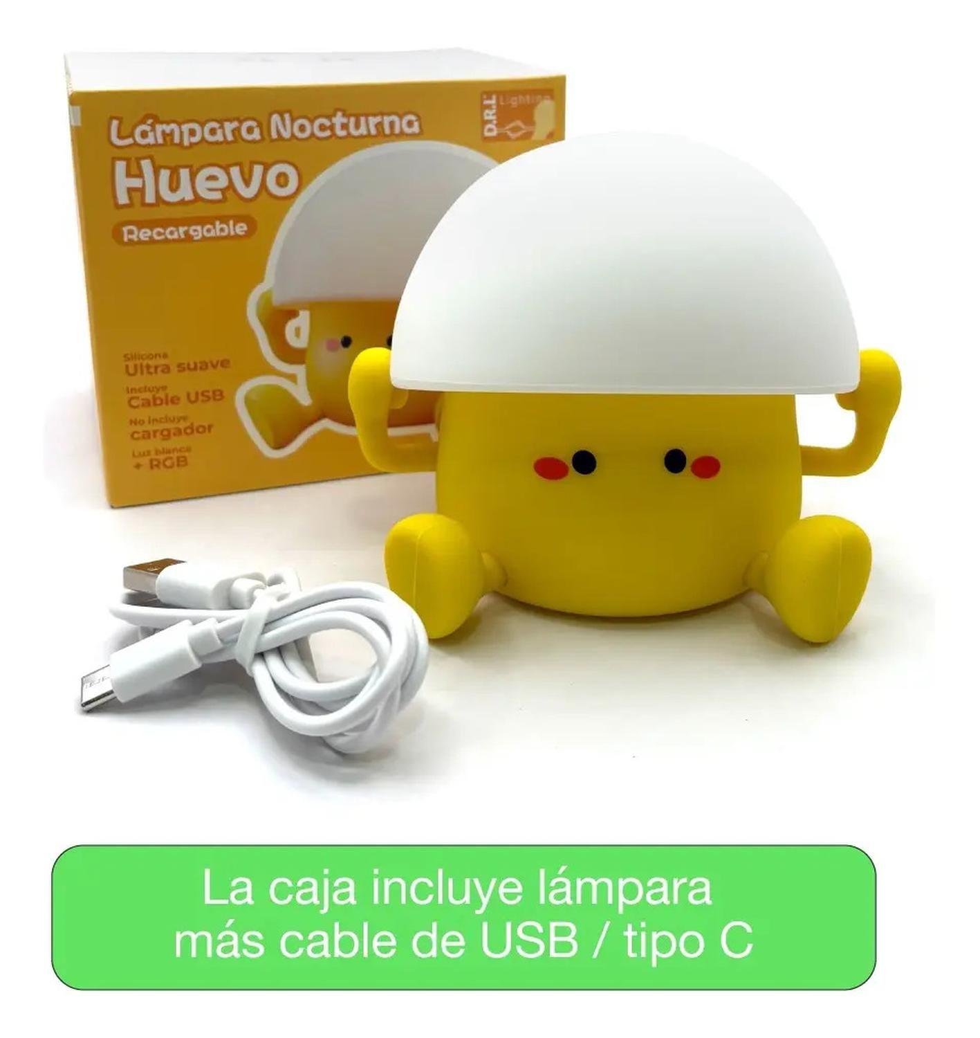 Lámpara Led Recargable Espanta Cuco Para Bebé Niños Rgb Usb  Cerdita Pato-3