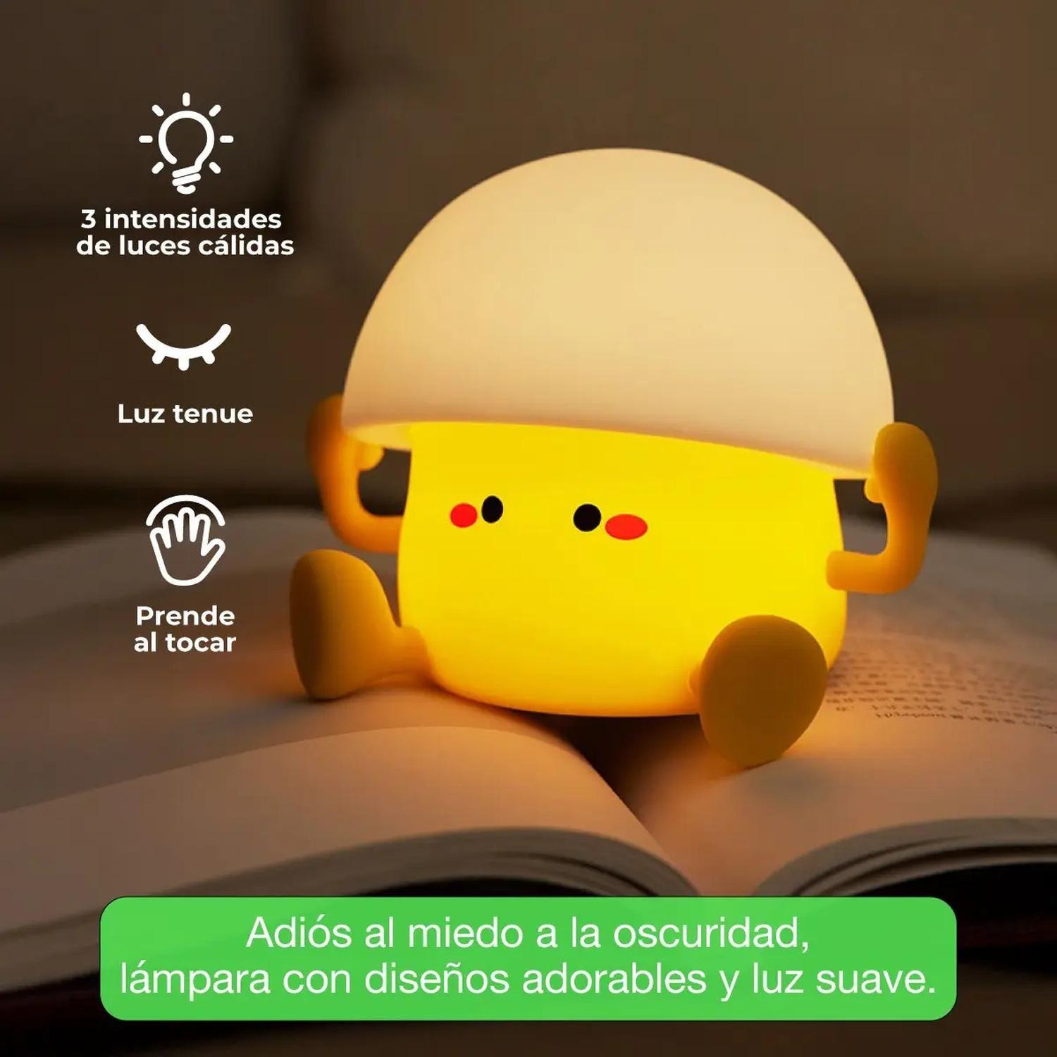 Lámpara Led Recargable Espanta Cuco Para Bebé Niños Rgb Usb  Cerdita Pato-5