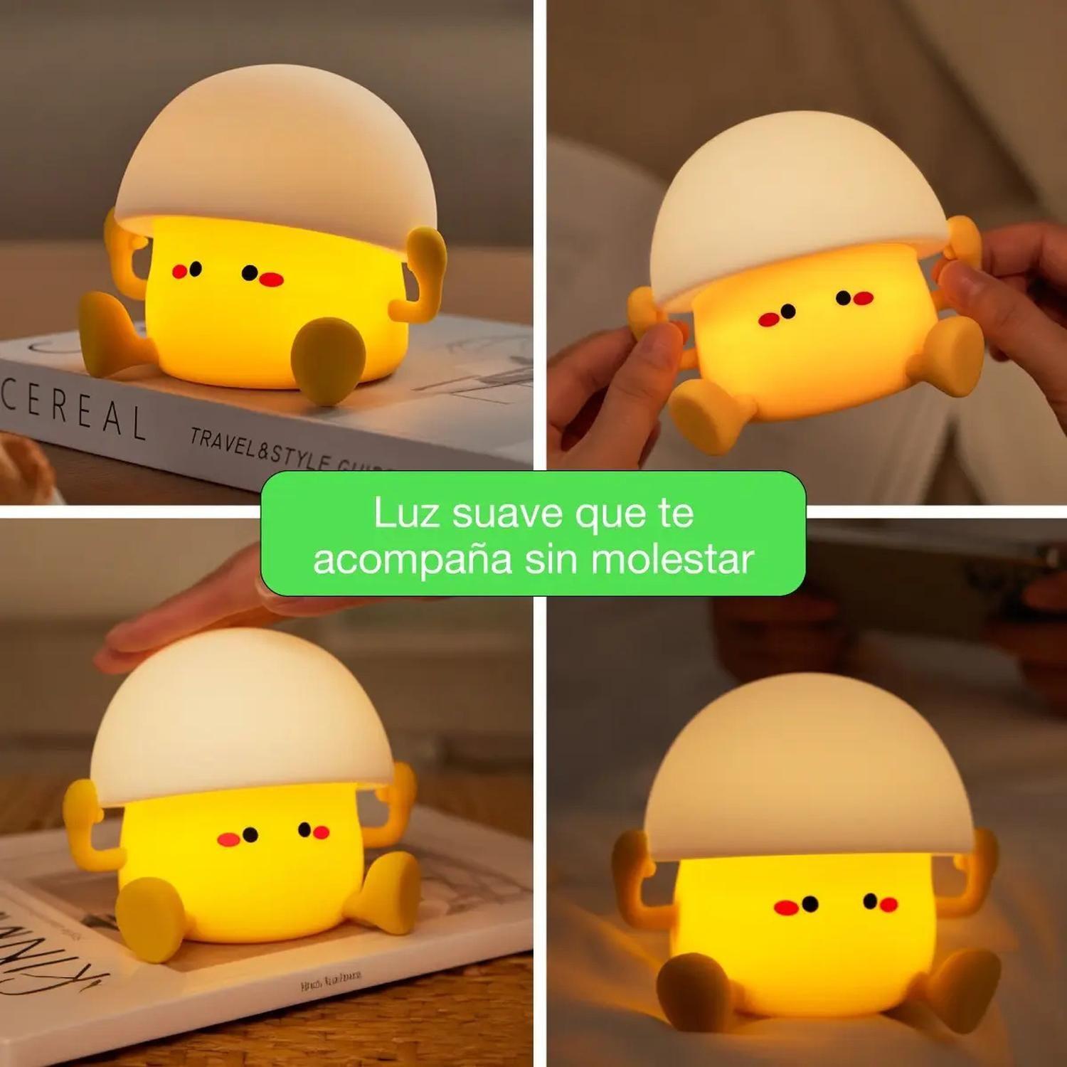 Lámpara Led Recargable Espanta Cuco Para Bebé Niños Rgb Usb  Cerdita Pato-8