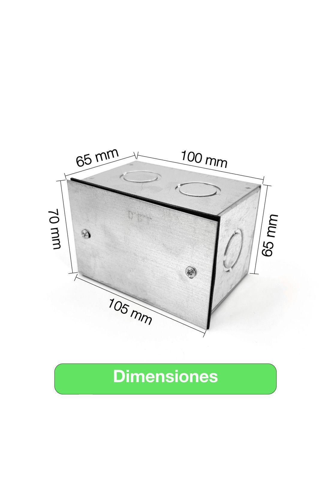 Pack 6 Caja Estanca Metálica C/sello Galvanizada 100x65x65mm Galvanizada-4