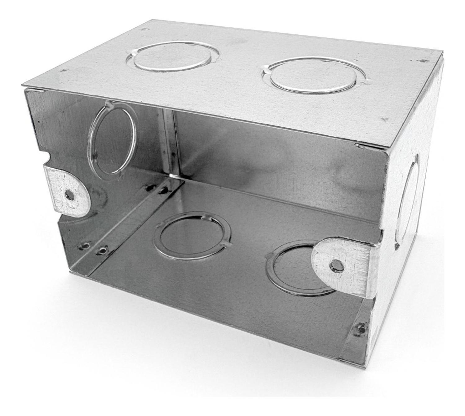 Pack 6 Caja Estanca Metálica C/sello Galvanizada 100x65x65mm Galvanizada-4