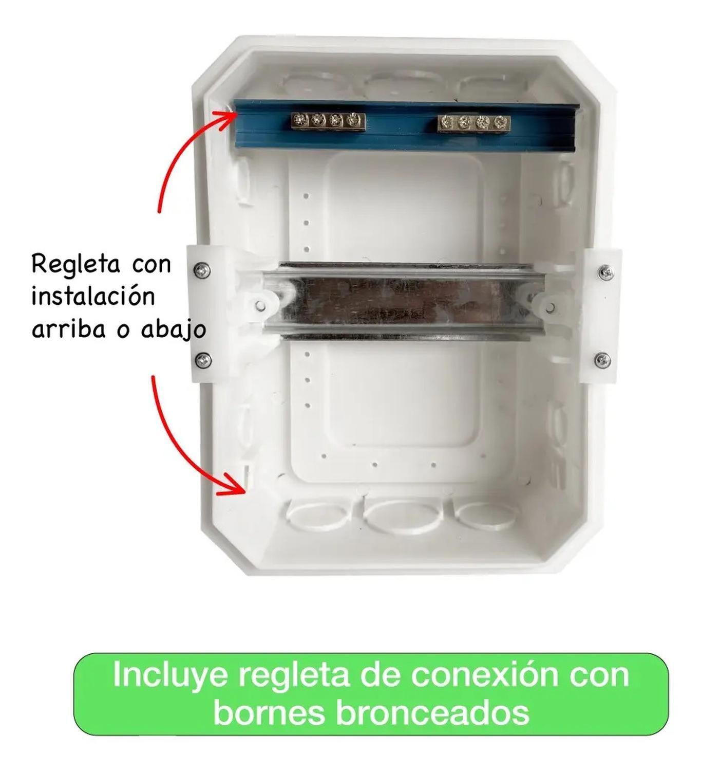 Tablero Eléctrico Embutido Drl 6 Modulos Tapa Clara Sec-4