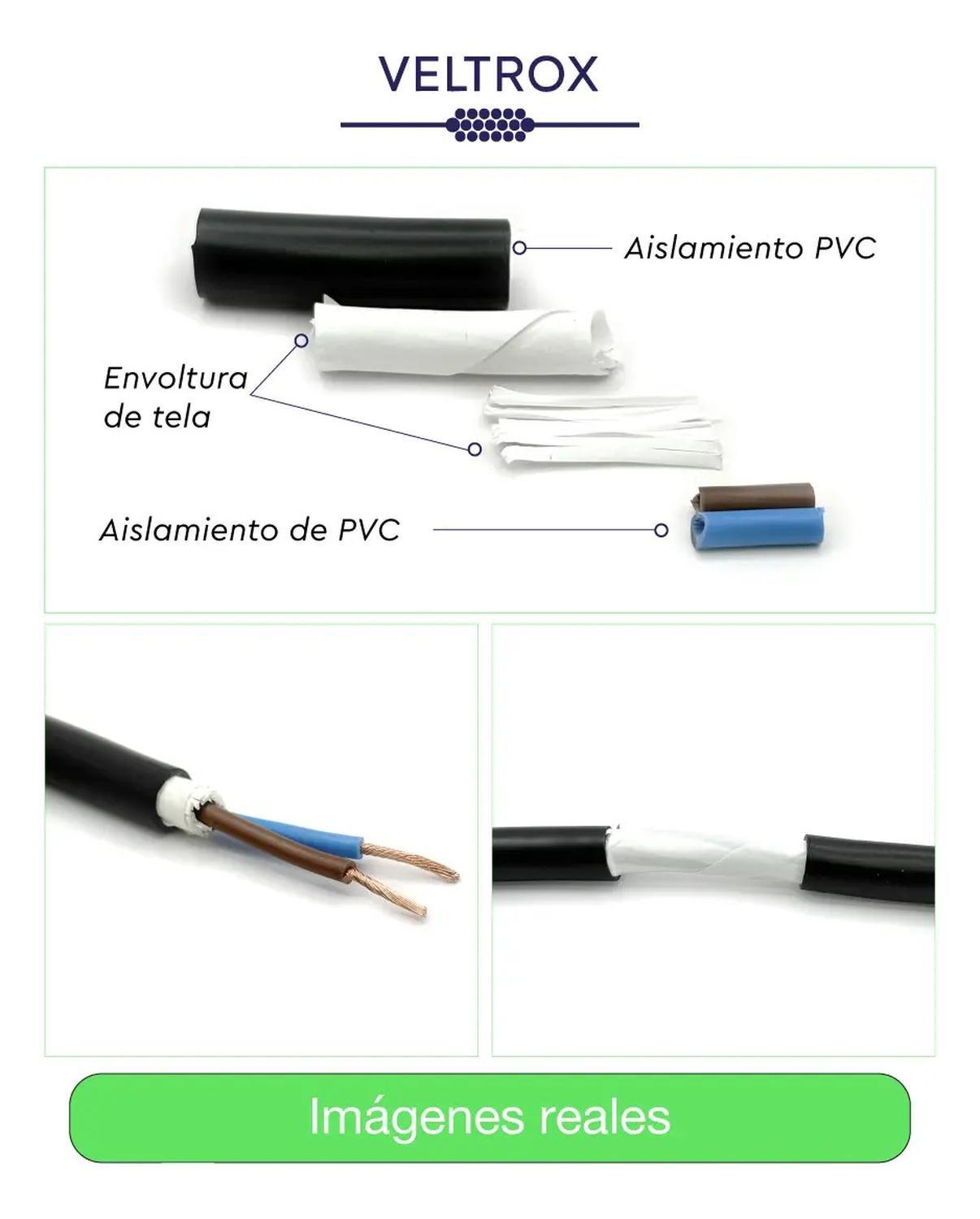 Cordón Eléctrico Veltrox Flexible 2x2,50mm2 50m Negro Sec Negro-3