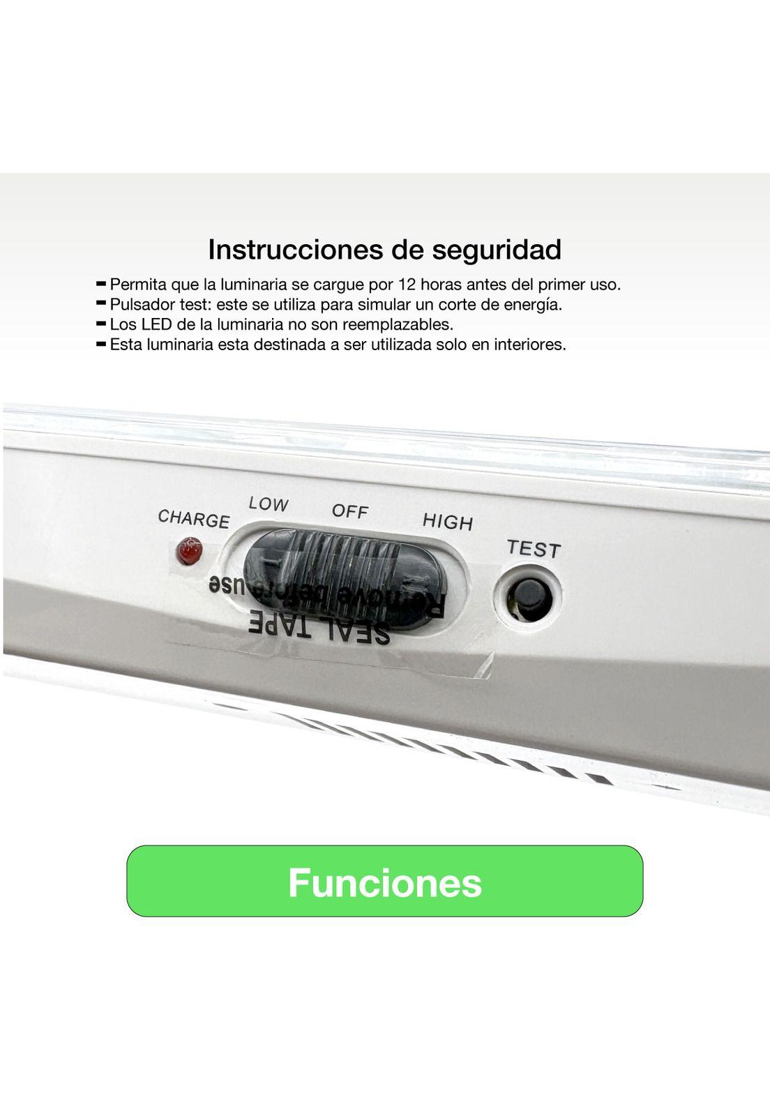 Lámpara Emergencia Led 5w Batería Recargable 60led 400lm Blanco-4