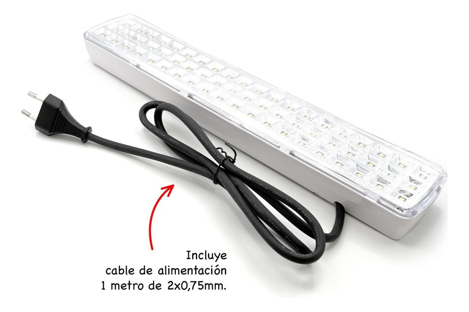 Lámpara Emergencia Led 5w Batería Recargable 60led 400lm Blanco-3