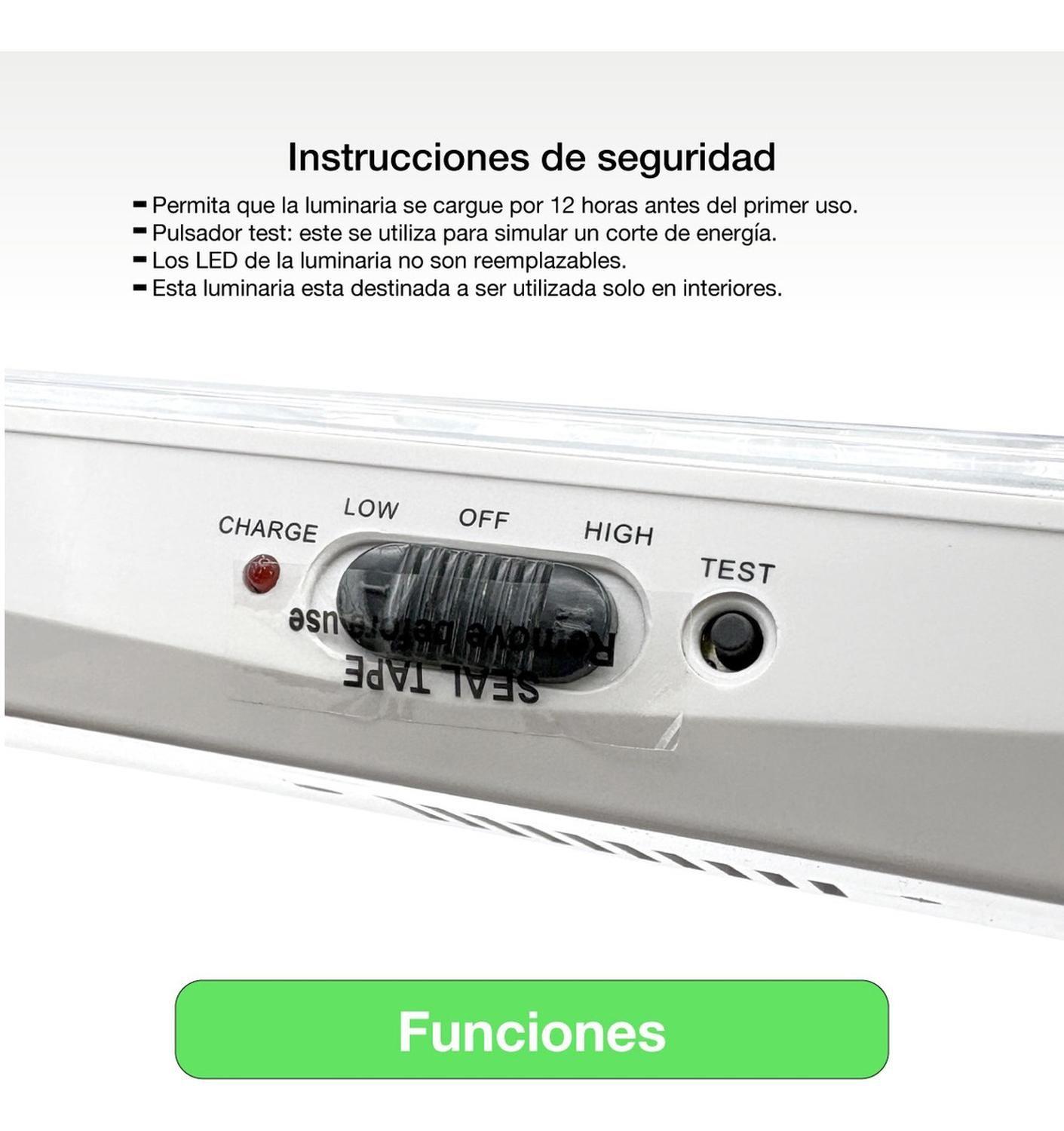 Lámpara Emergencia Led 5w Batería Recargable 60led 400lm Blanco-4