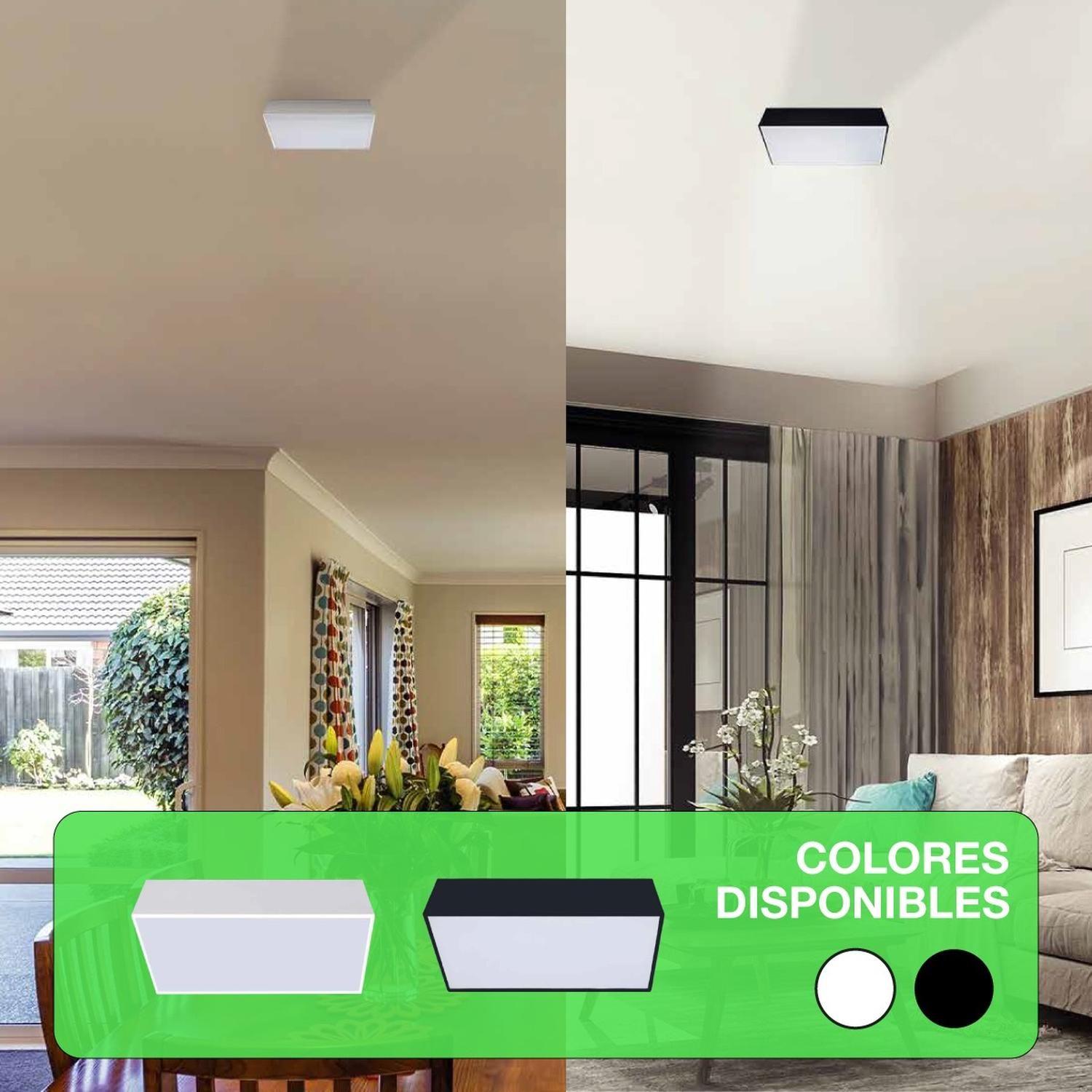 Foco Plafon Panel Led Cuadrado Sobrepuest Itd Deco 22w 6000k-2