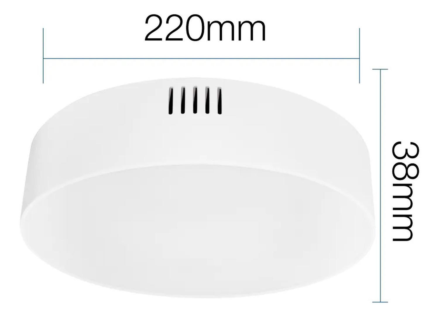 Foco Plafon Panel Led Redondo Sobrepuesto Itd Deco 32w 6000k Blanco-4