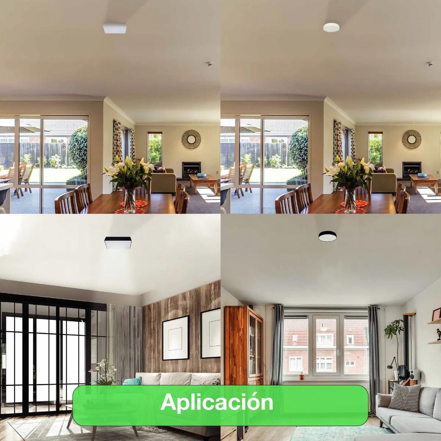 Foco Plafon Panel Led Redondo Sobrepuesto Itd Deco 32w 6000k Blanco-5