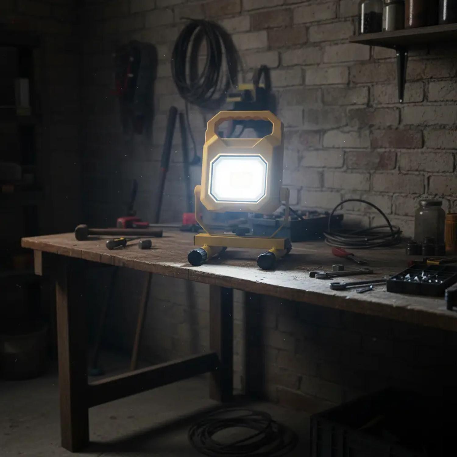 Proyector Multiproposito Recargable 10w 1200lm Ip54 Usb Frío Amarillo Blanco Frío-6