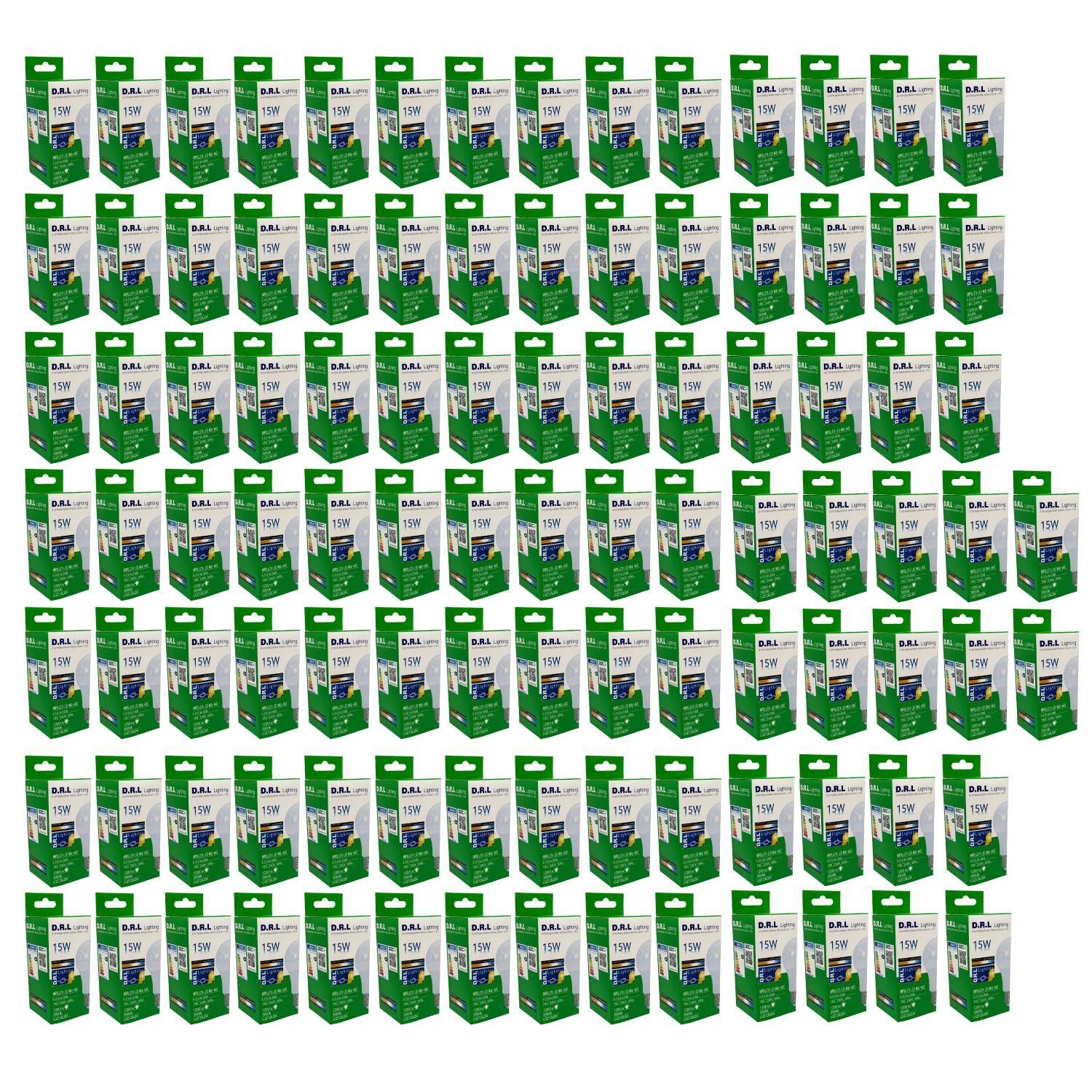 Pack 100 Ampolleta Drl Led A60 15w 1200lm 3000k Cálida Pack 100 Blanco Cálido-0
