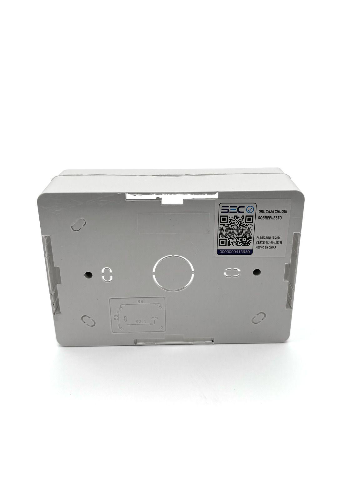 Caja Chuqui Sobrepuesta Blanca Pvc C/tornillos Certificada Blanco-3