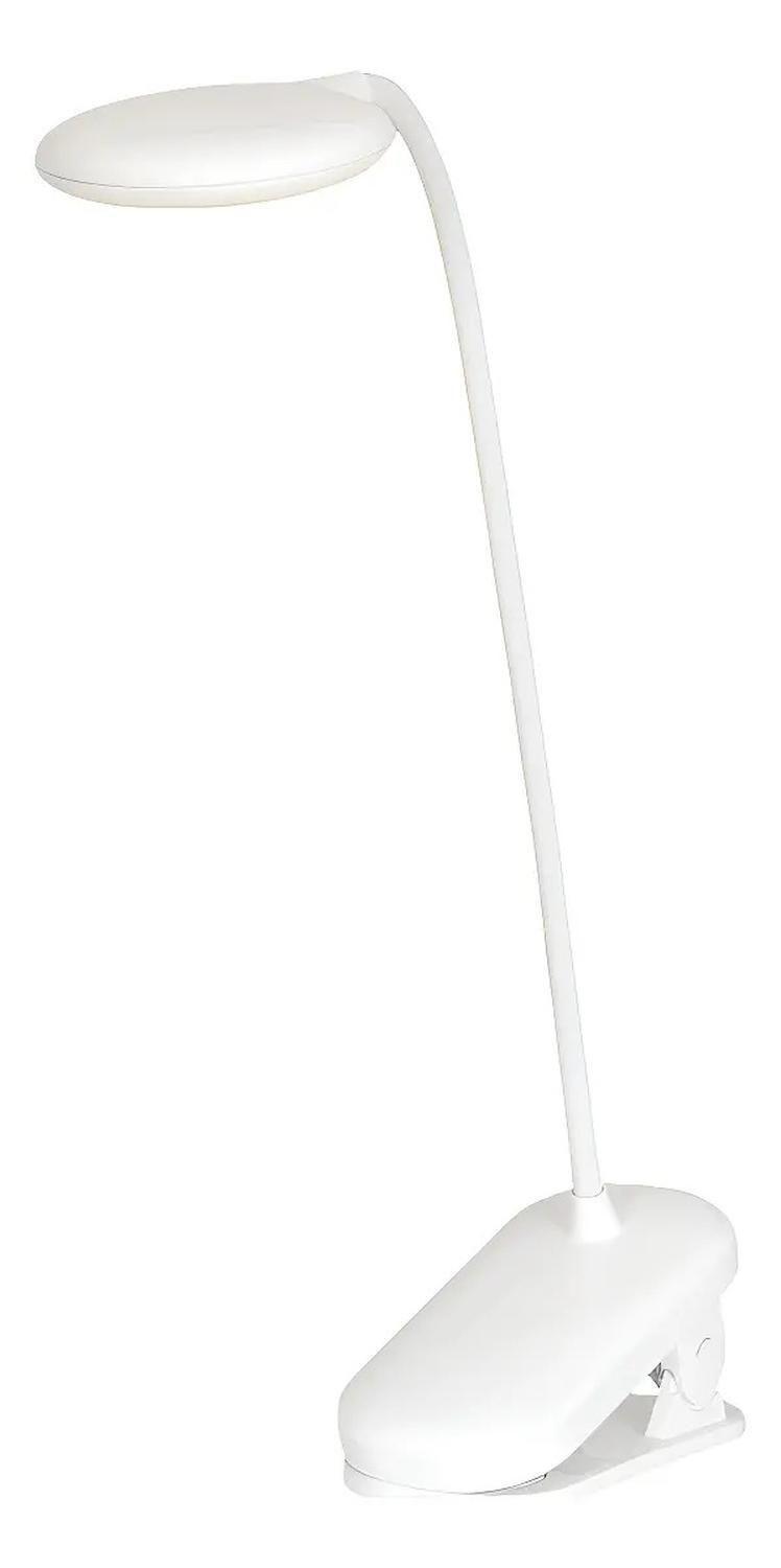 Lámpara Mesa-escritorio Recargable Clip 3 Tonos Luz Sensor Blanco-0