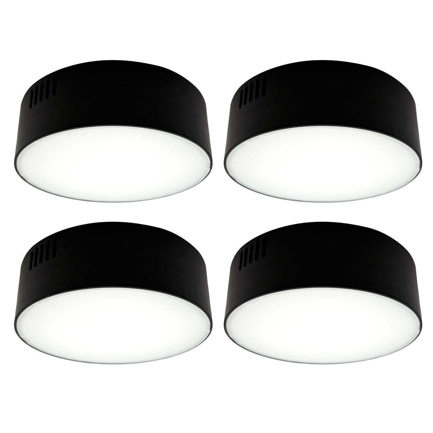 Pack 4 Plafon Panel Led Redondo Sob Itd Decorativo 12w 6000k-6