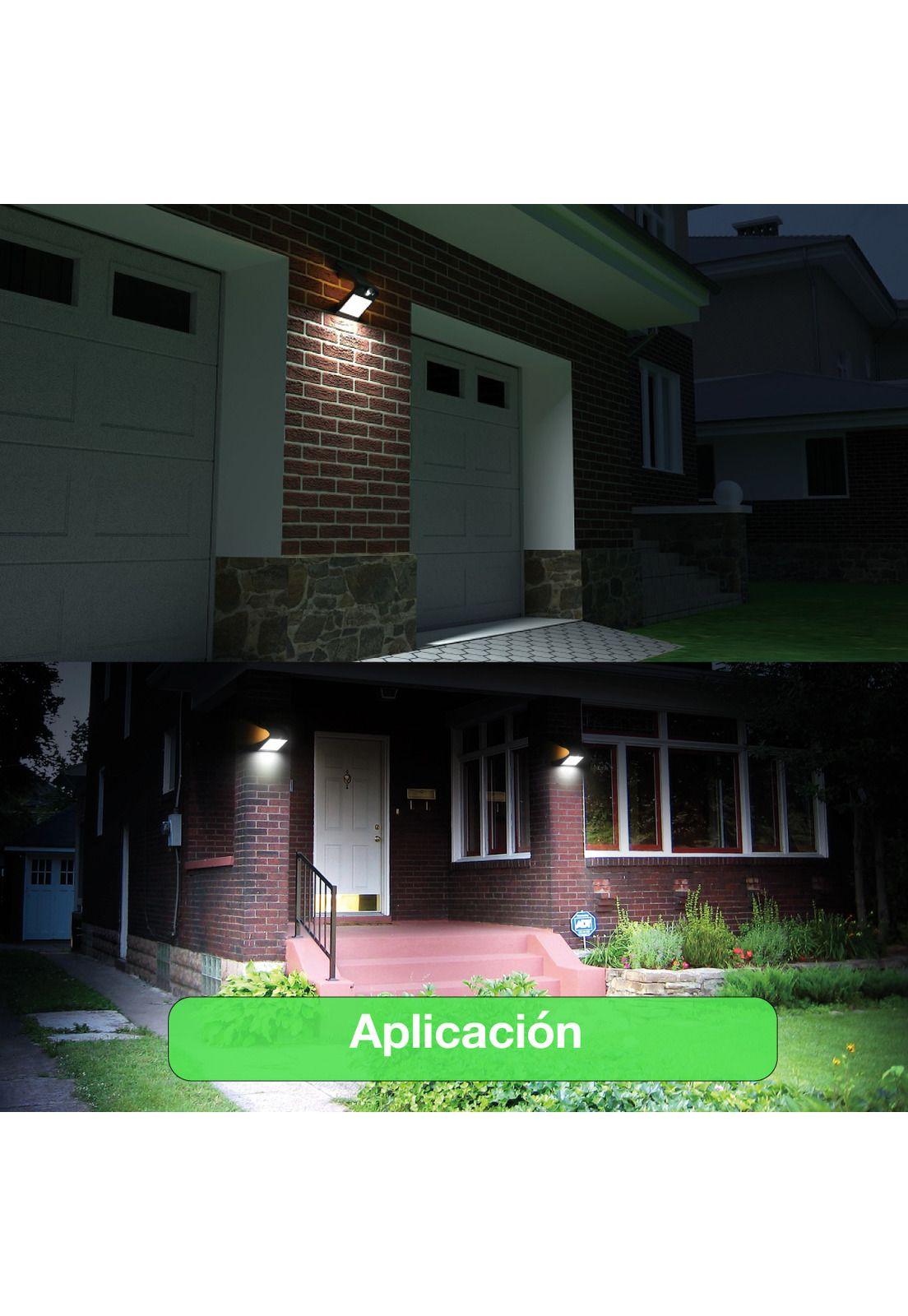 Foco Aplique Solar Muro Exterior 1,5w 220lm Ip65 Cálida 8h Negro-6