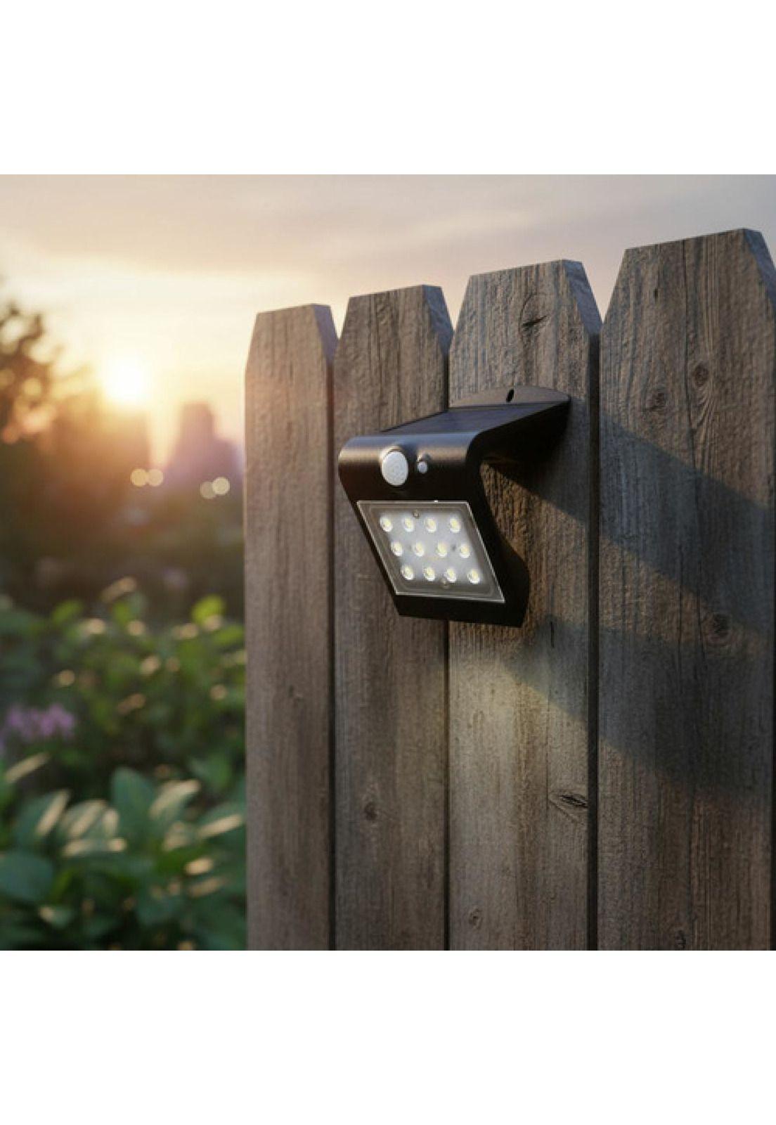 Foco Aplique Solar Muro Exterior 1,5w 220lm Ip65 Cálida 8h Negro-7