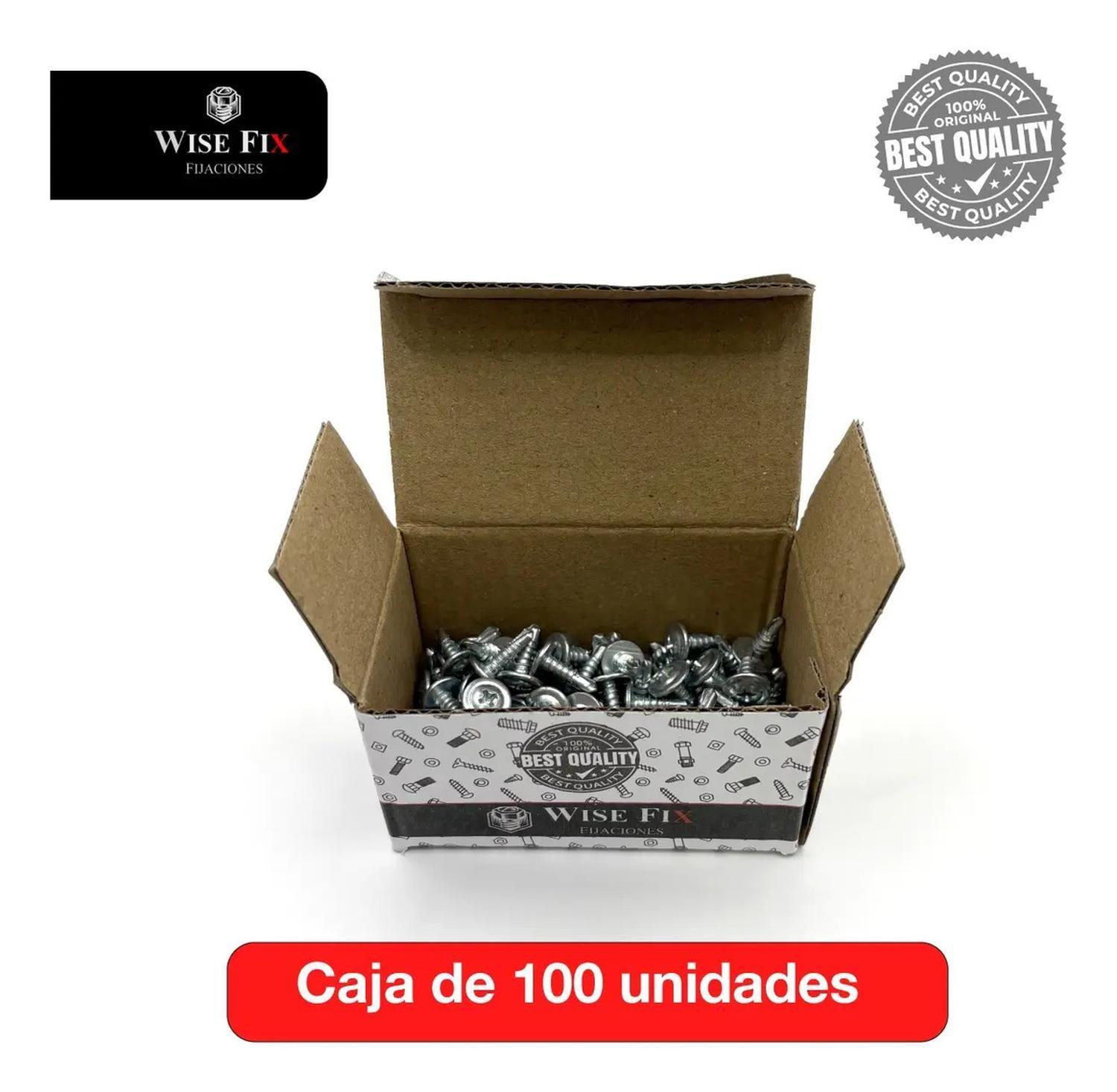 Tornillo Cabeza Lenteja Wisefix Punta Broca 8x1/2 Zinc 100u-3