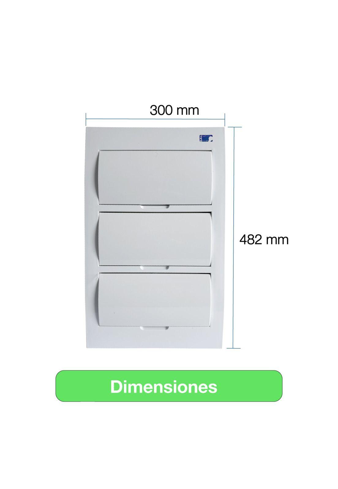 Tablero Eléctrico Embutido Drl 36 Modulos Tapa Blanca Sec.-4