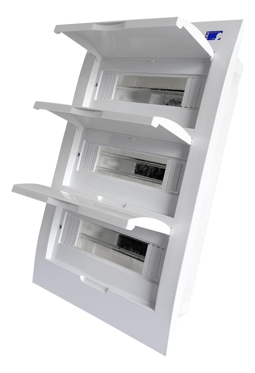 Tablero Eléctrico Embutido Drl 36 Modulos Tapa Blanca Sec-0