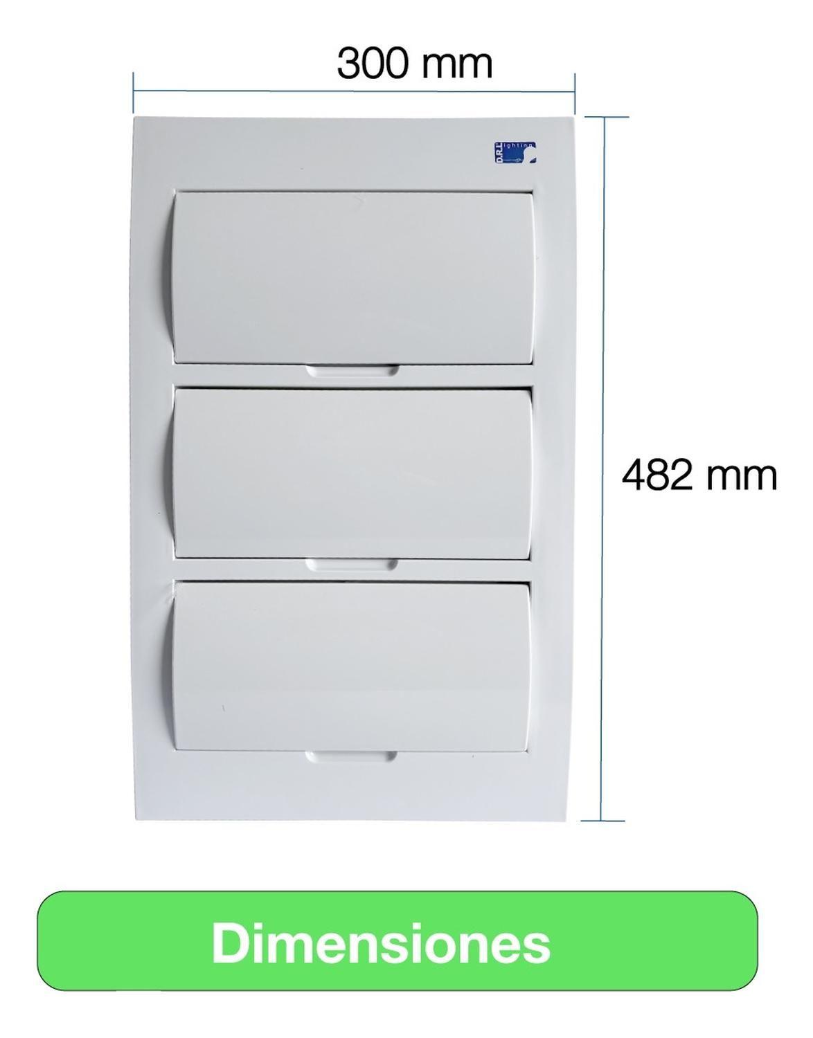 Tablero Eléctrico Embutido Drl 36 Modulos Tapa Blanca Sec-4