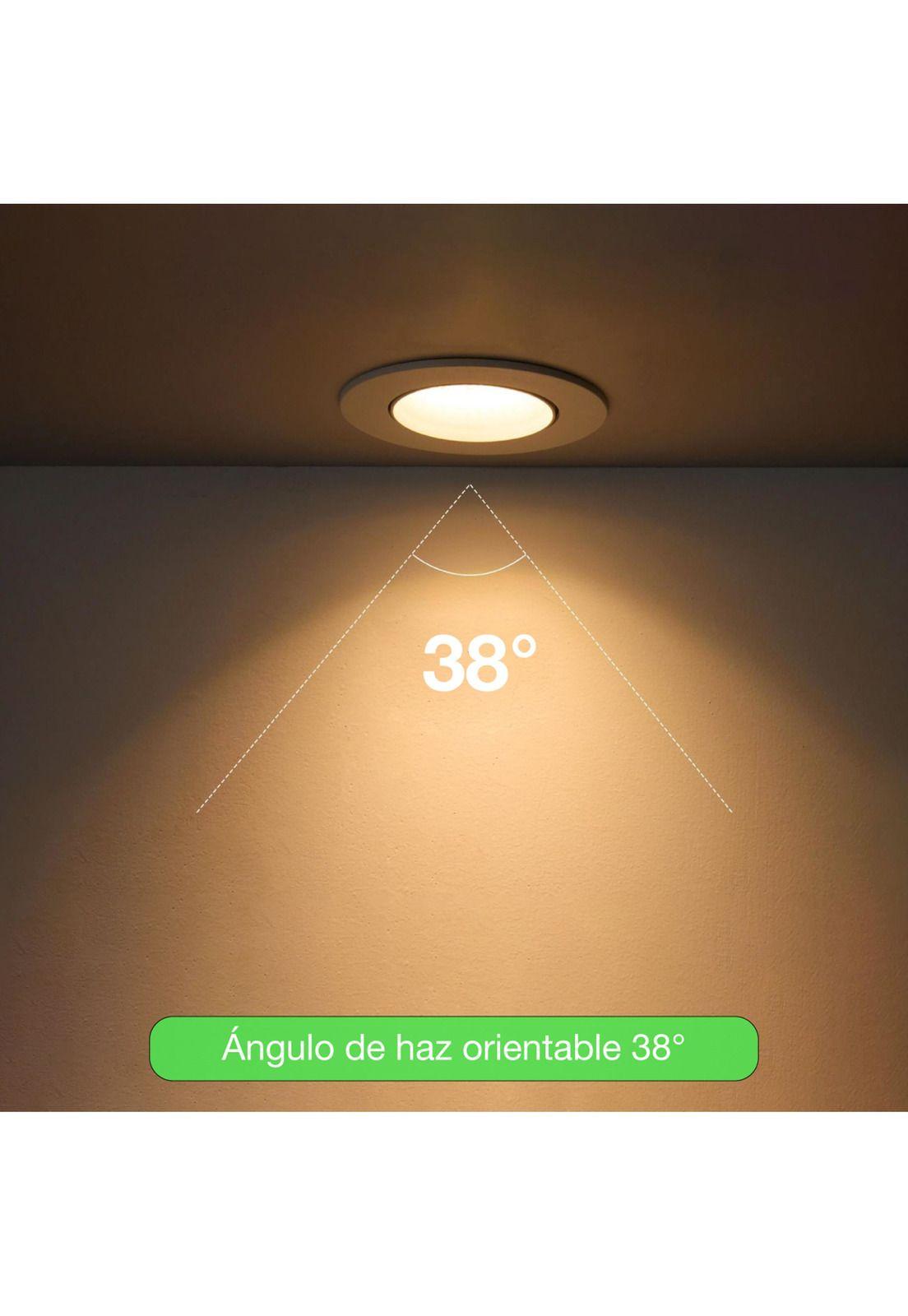 Lampara Foco Orientable Embutido Blanco 3w 250lm 7,5cm Fría Blanco.-6