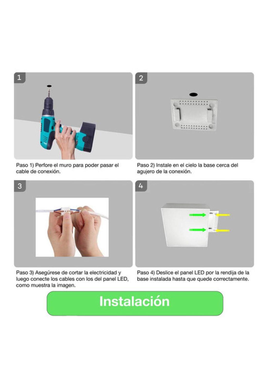 Foco Plafon Panel Led Redondo Sobrepuesto Itd Deco 12w 6000k-6