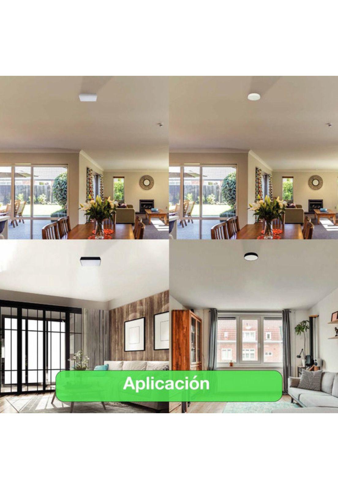 Foco Plafon Panel Led Redondo Sobrepuesto Itd Deco 12w 6000k-7