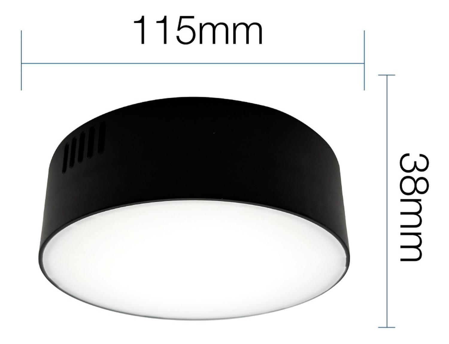 Foco Plafon Panel Led Redondo Sobrepuesto Itd Deco 12w 6000k-5