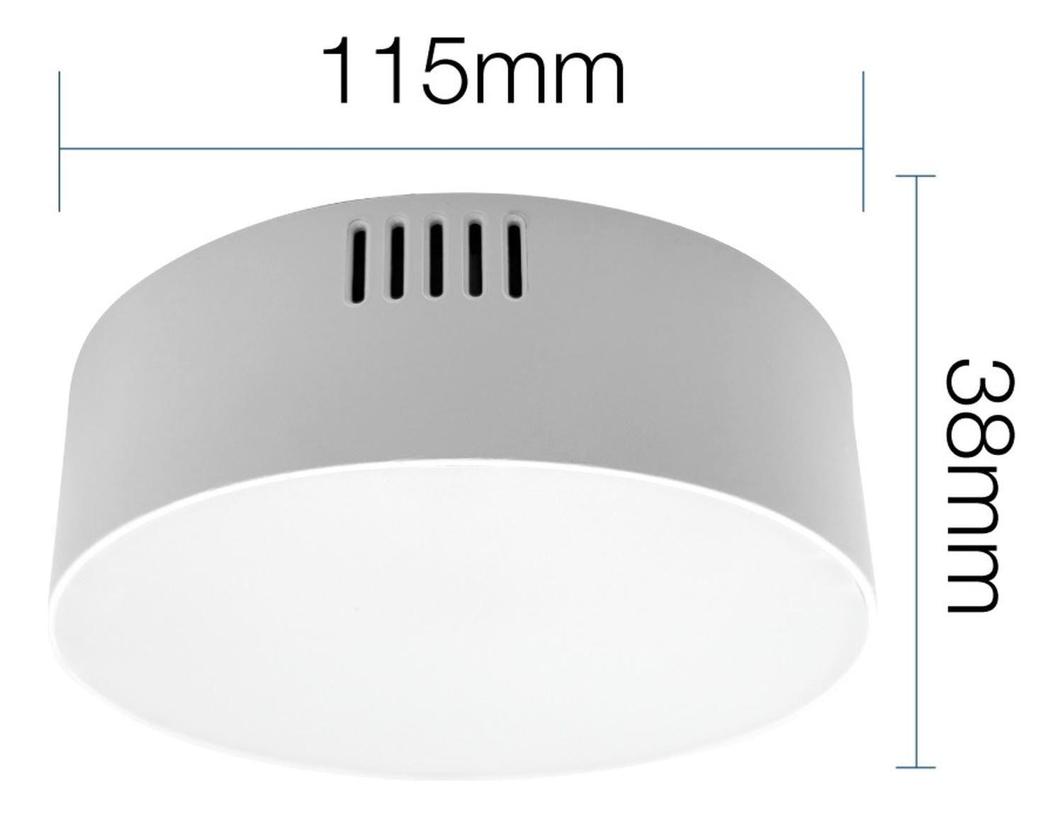 Foco Plafon Panel Led Redondo Sobrepuesto Itd Deco 12w 6000k-5