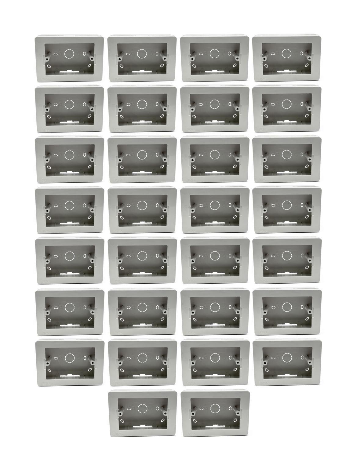 Pack 30 Caja Chuqui Sobrepuesta Pvc con tornillos Certificada-0