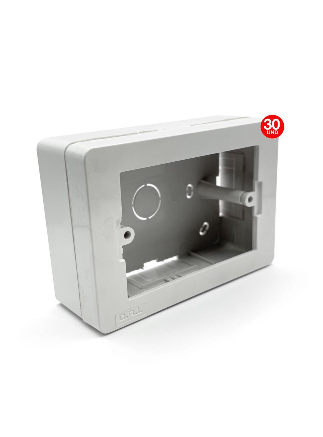 Pack 30 Caja Chuqui Sobrepuesta Pvc con tornillos Certificada-1