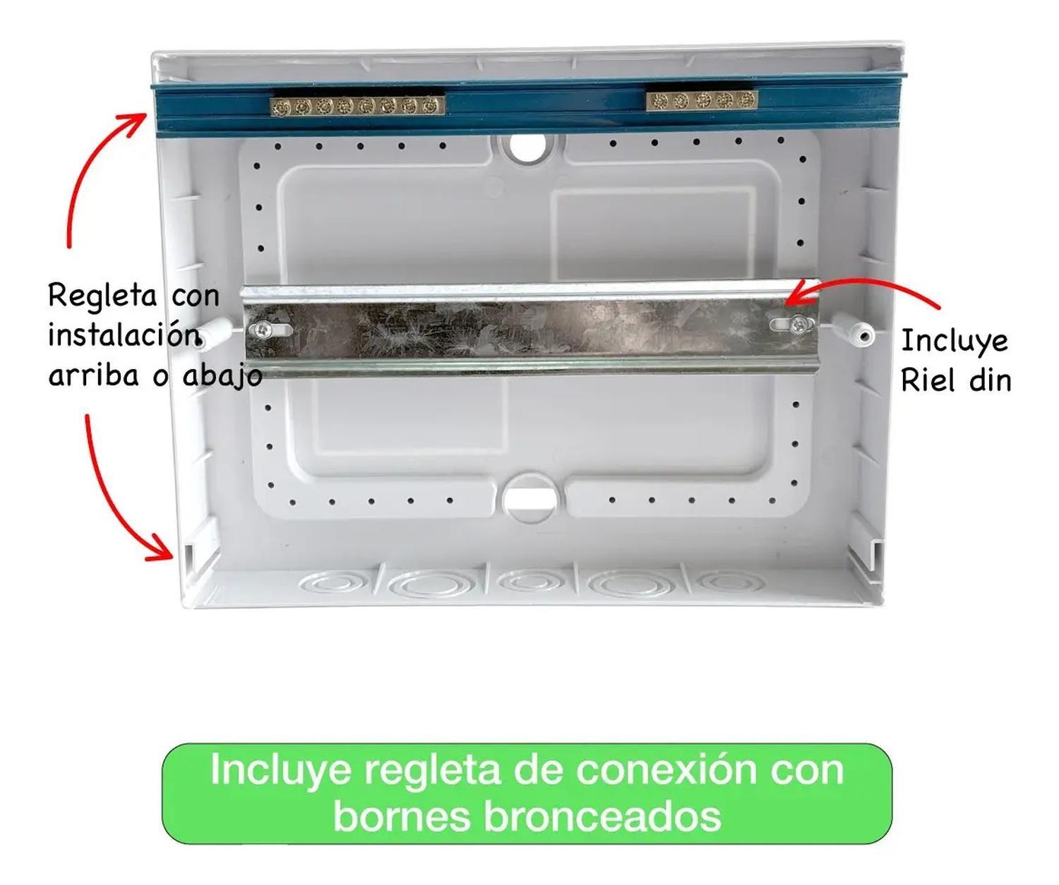 Tablero Eléctrico Sobrepuesto Drl 12 Modulos Tapa Clara Sec-4